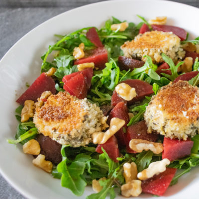 Warm Goat Cheese Salad with Walnuts