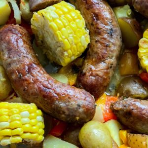 sausage corn peppers