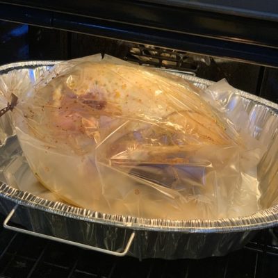 Turkey in oven in an oven bag