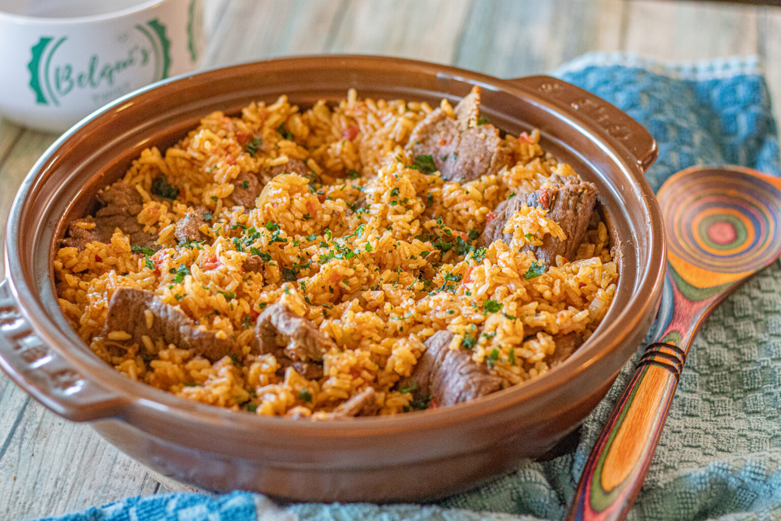 One Pan Latin Beef and Rice Belqui's Twist