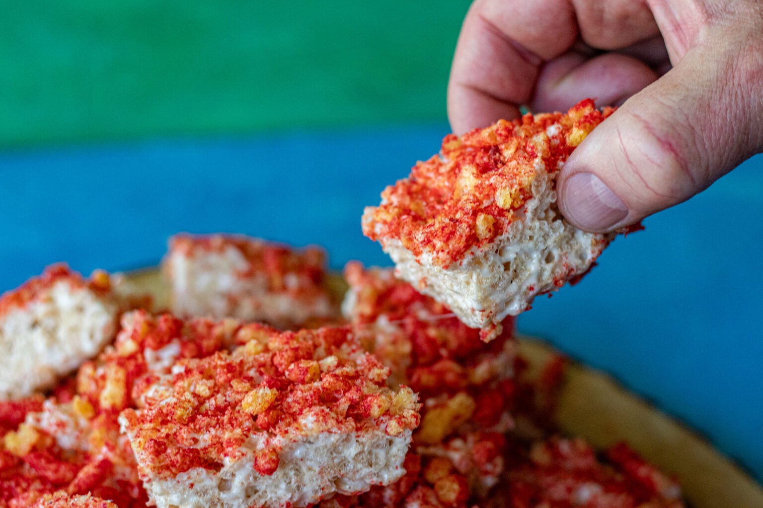 Flamin' Hot Rice Krispie Treats - Belqui's Twist
