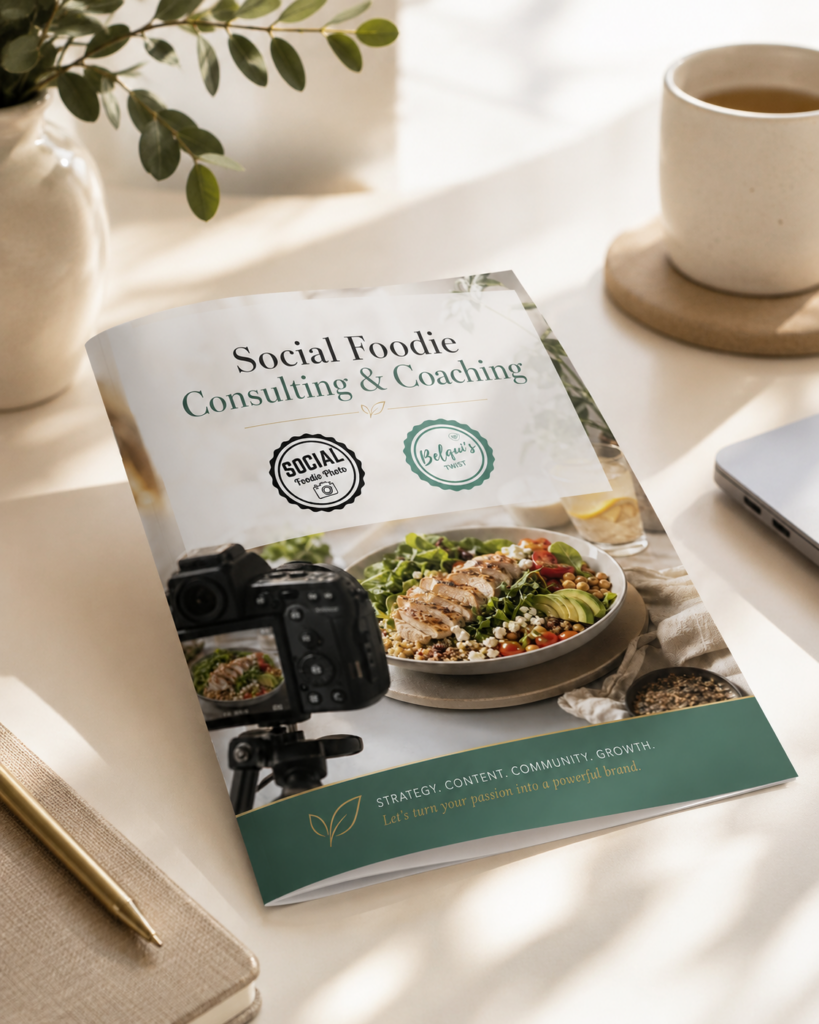 Social Foodie Photo Consulting Coaching Services Booklet